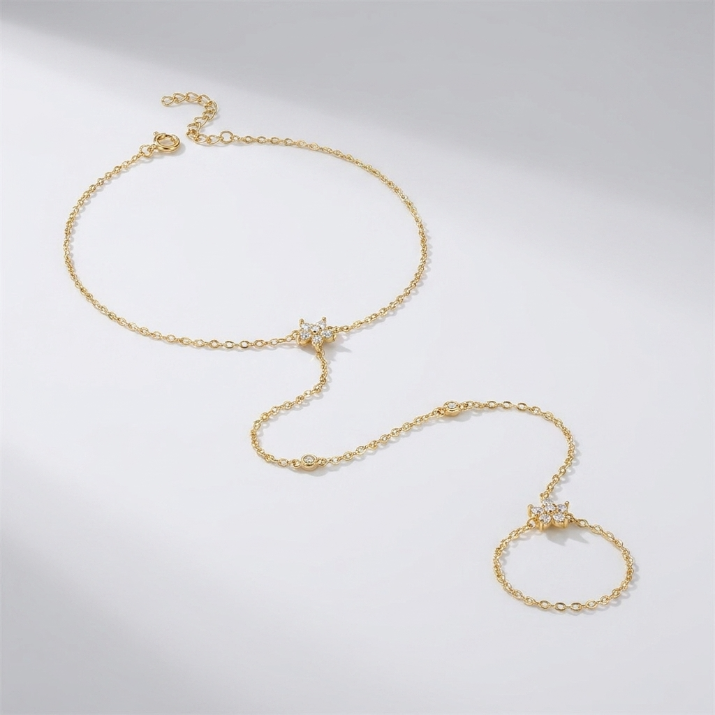 Bracelet fleur en cristal Aurora