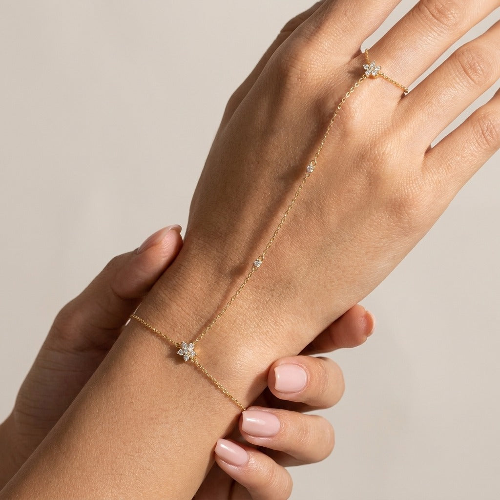 Bracelet fleur en cristal Aurora