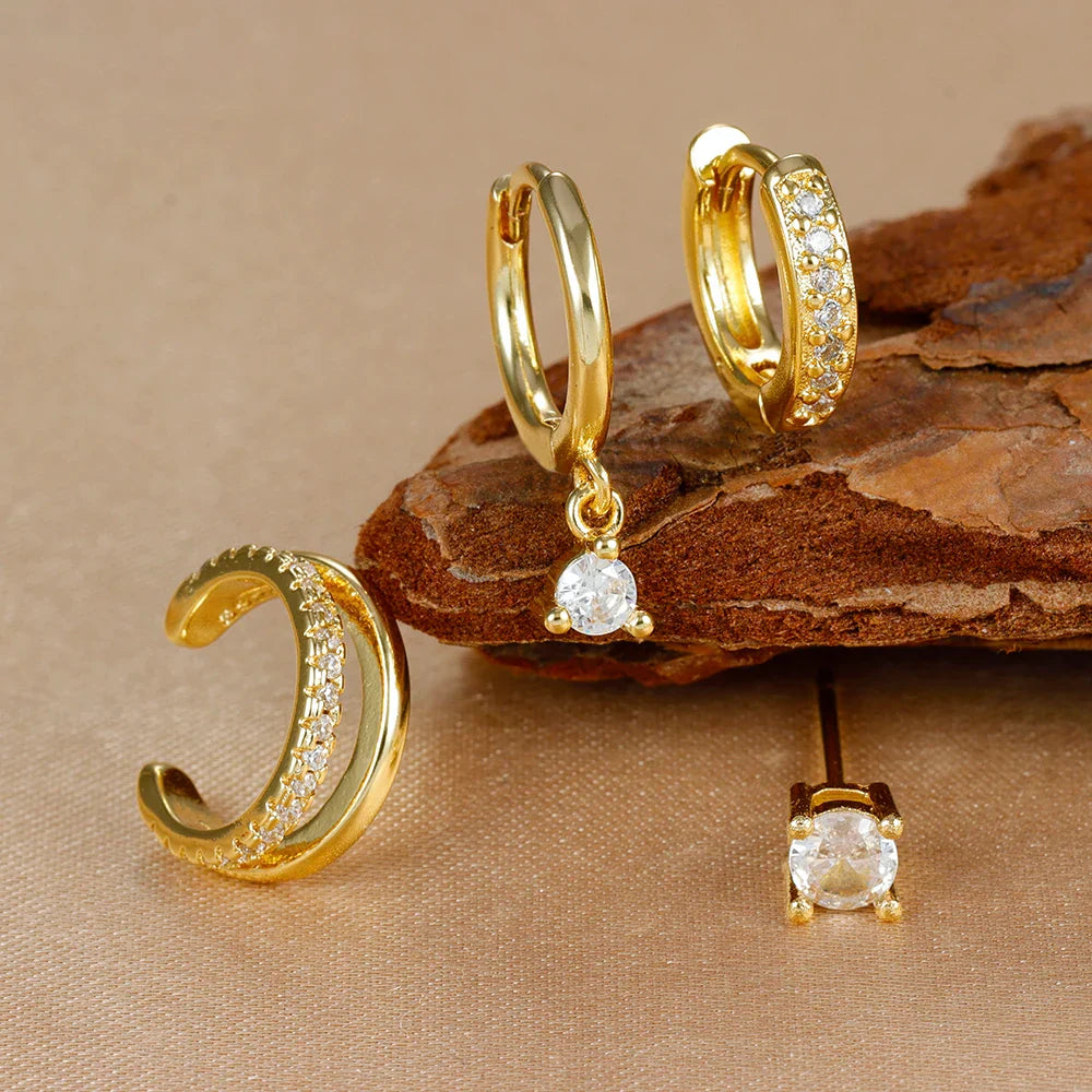 Luna Spark Ear Stack Earrings Set