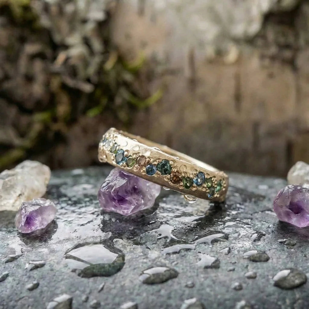 Mira Colorful Stone Band Ring