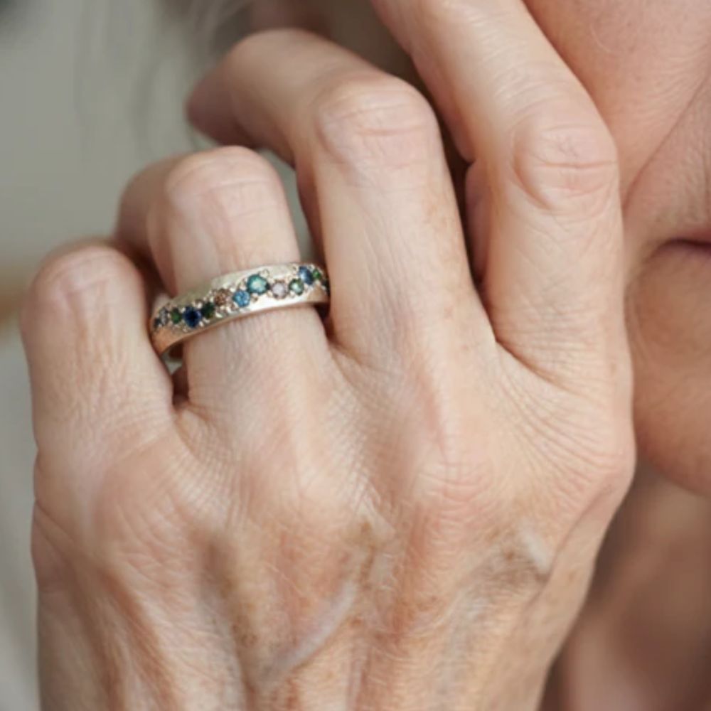 Mira Colorful Stone Band Ring