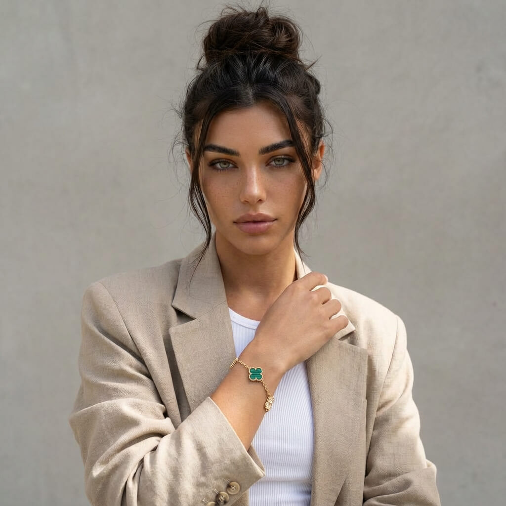 Pulsera de trébol de la suerte Margot