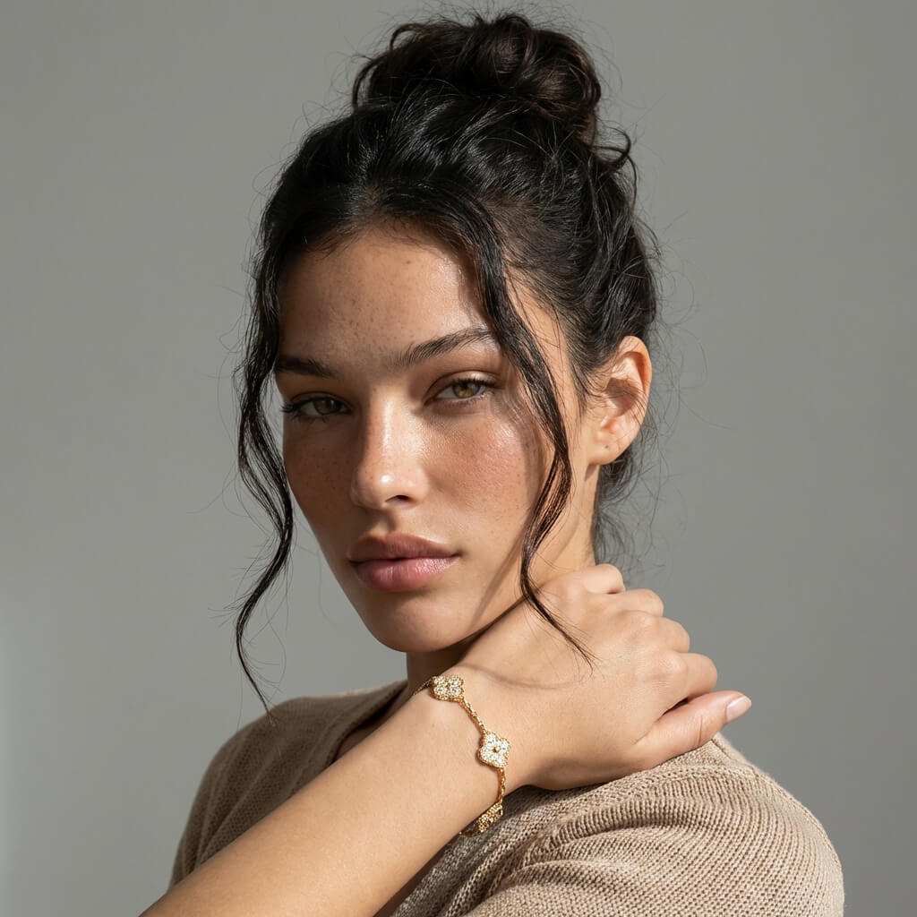Pulsera de trébol de la suerte Margot