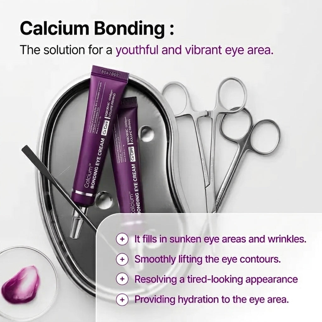 Calcium Bonding Eye Cream with Collagen & Elastin for Firming & Hydration