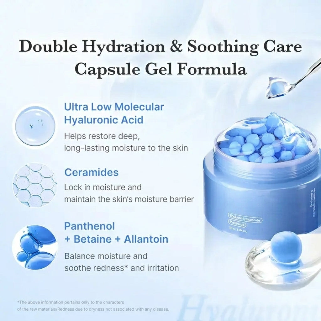 Hyaluronic Acid Capsule Cream with Ceramides for Hydration & Glass Skin