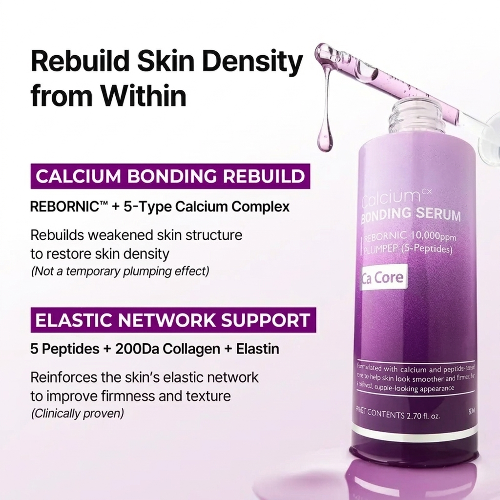 Calcium Bonding Serum & Cream Duo with Collagen for Firming & Skin Elasticity