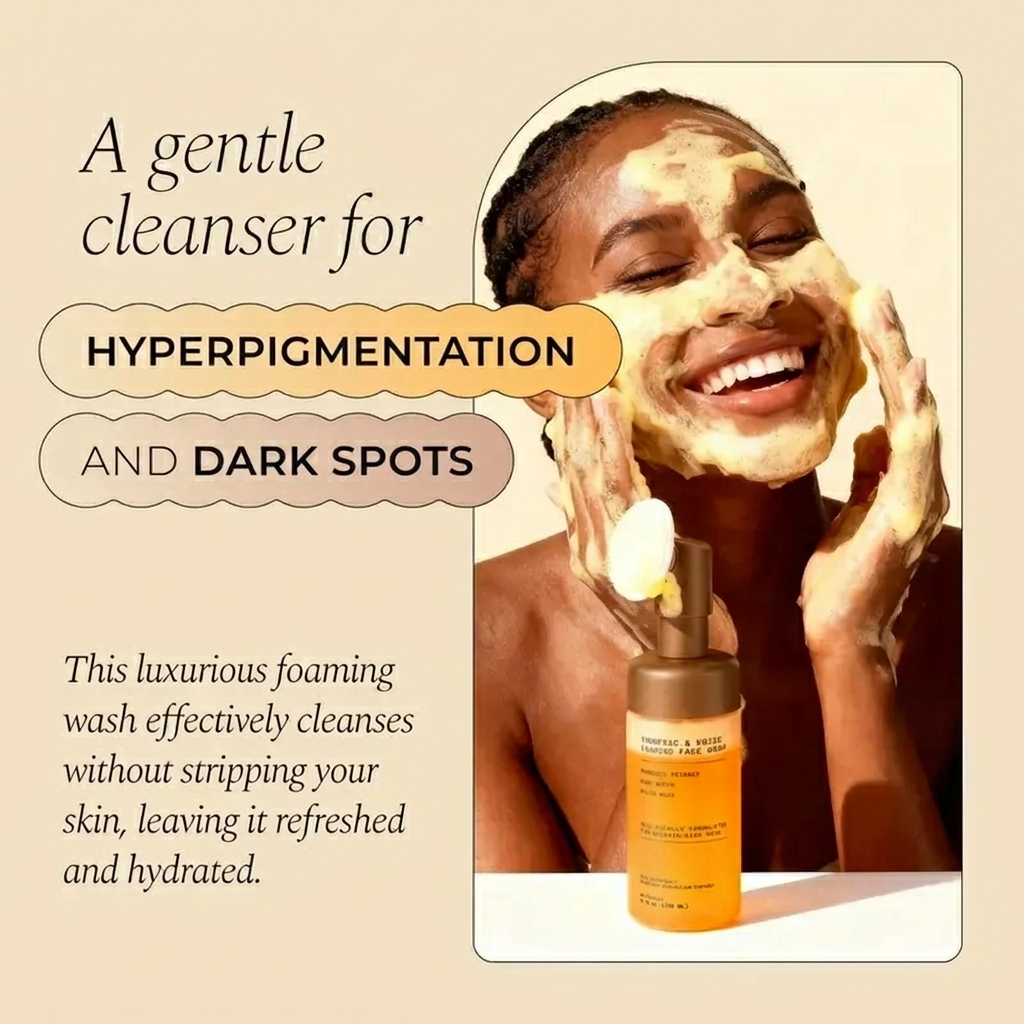Turmeric Kojic Foaming Face Wash for Dark Spots & Brightening