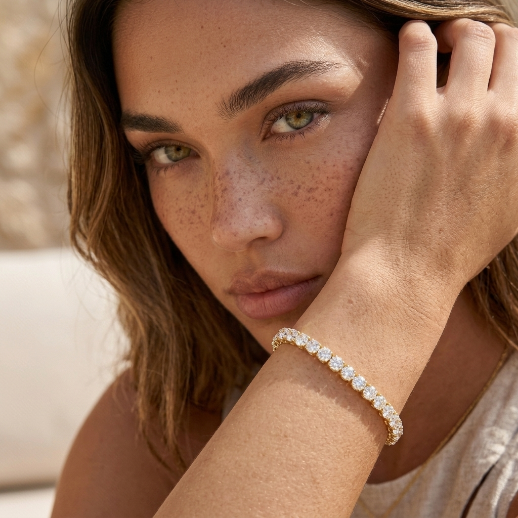 Bracelet tennis serti de pierres