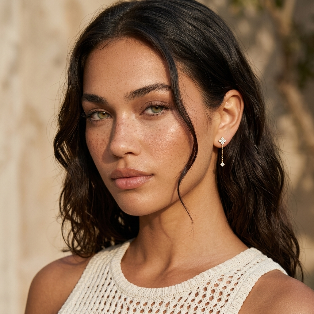 Boucles d’oreilles pendantes en cristal Vivienne