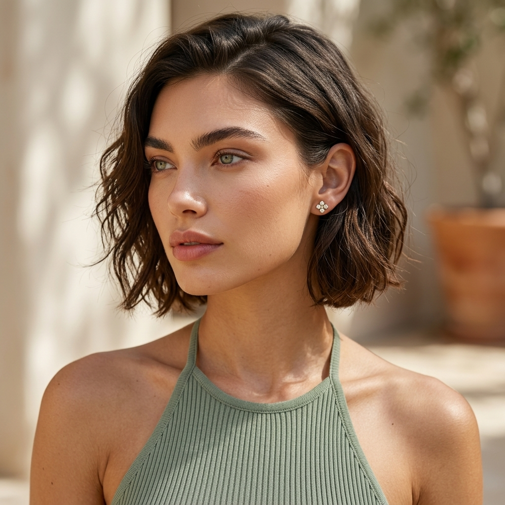 Boucles d’oreilles puces en cristal Aria
