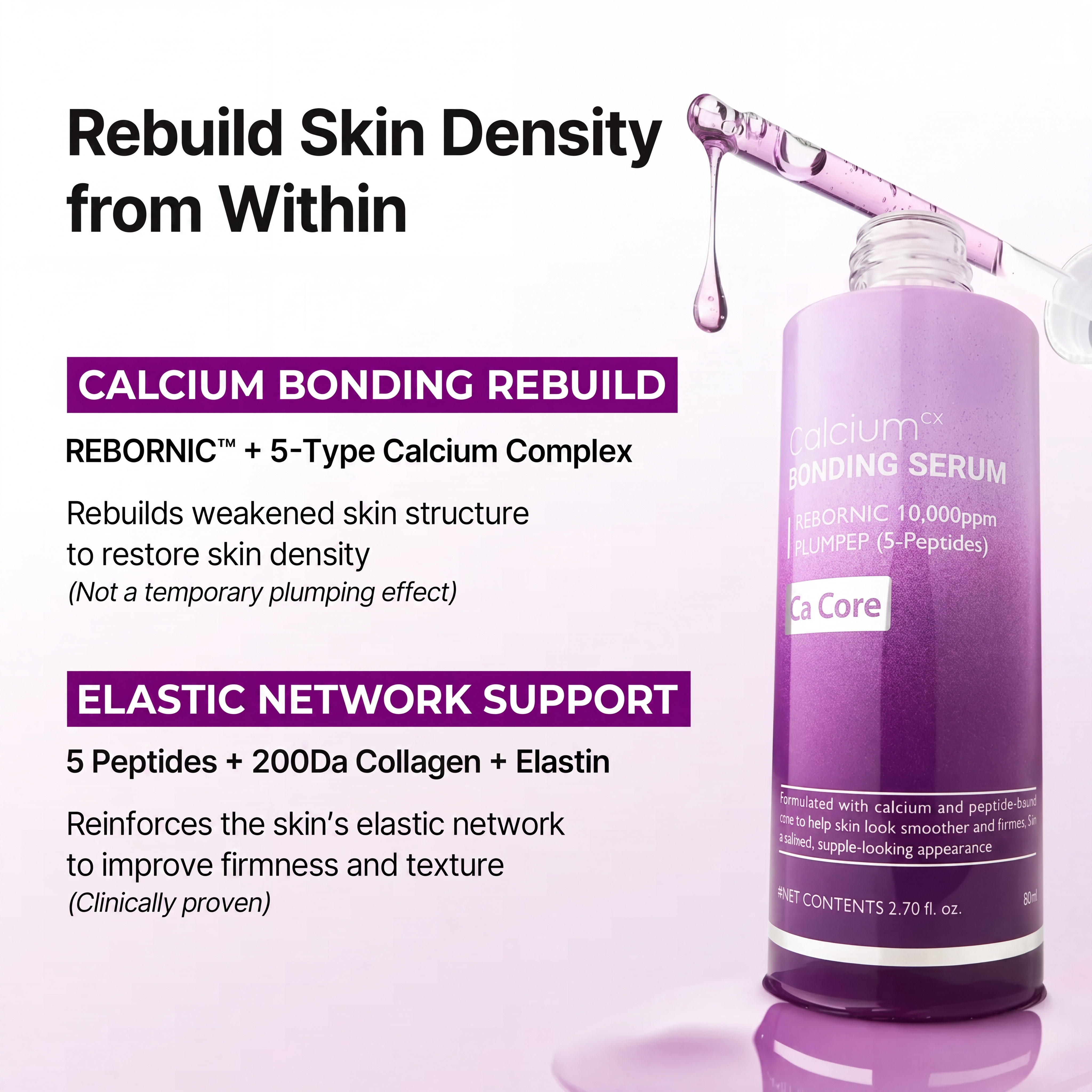 Calcium Bonding Serum & Cream Density Duo for Firmness, Elasticity & Collagen Support