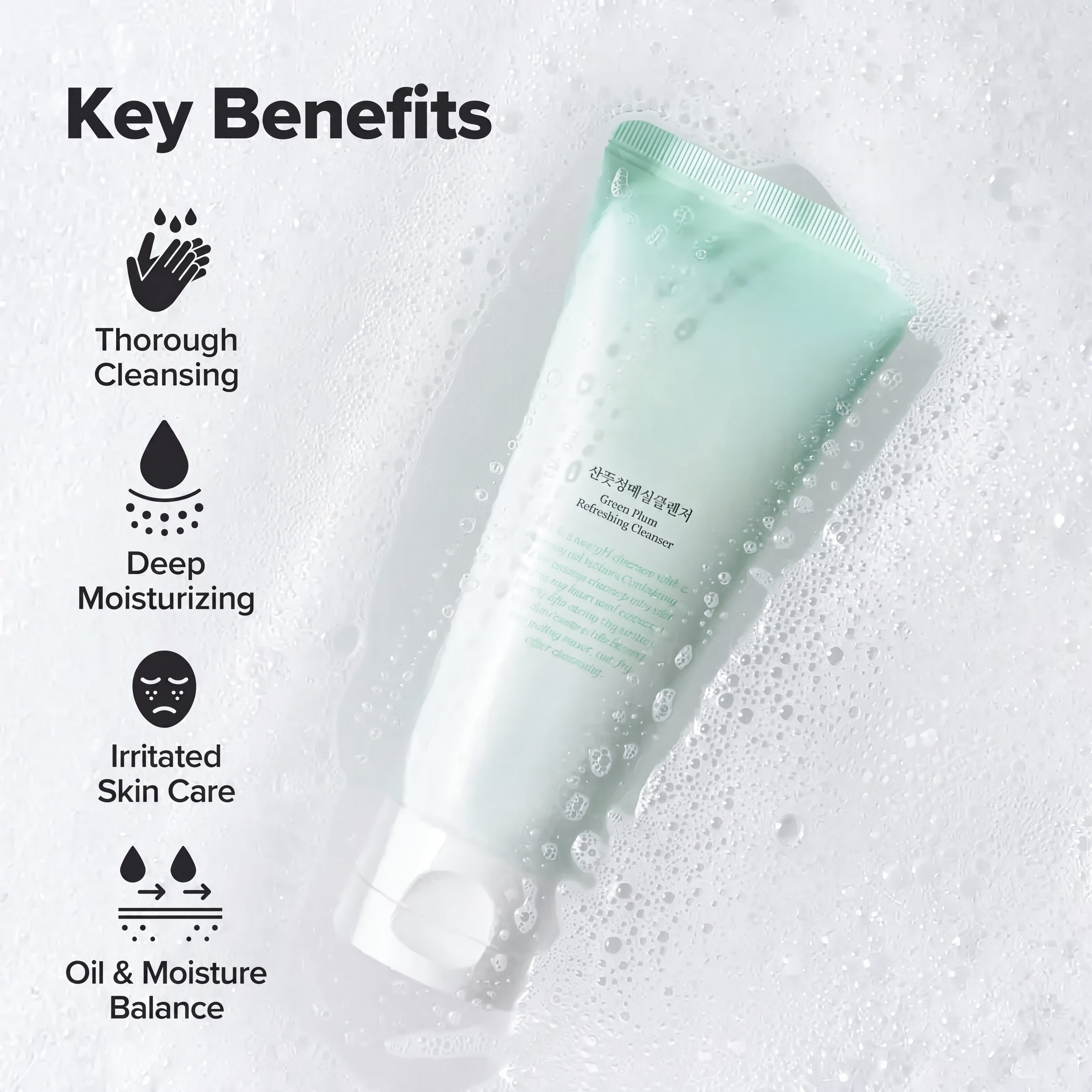 Green Plum Refreshing Cleanser Korean Gel Face Wash for Pores & Deep Cleansing