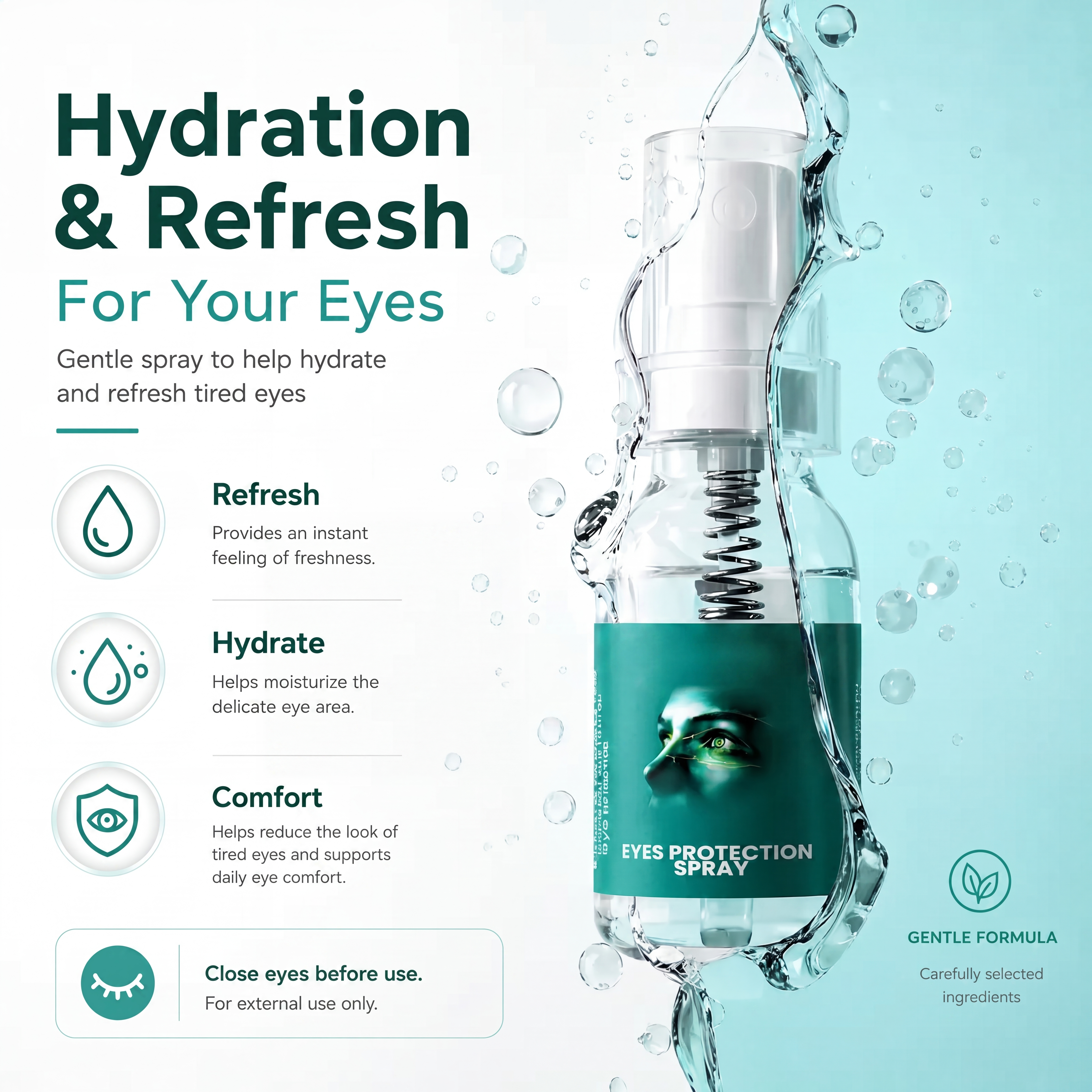Lutein Eye Protection Spray for Tired Eyes, Refresh & Daily Comfort