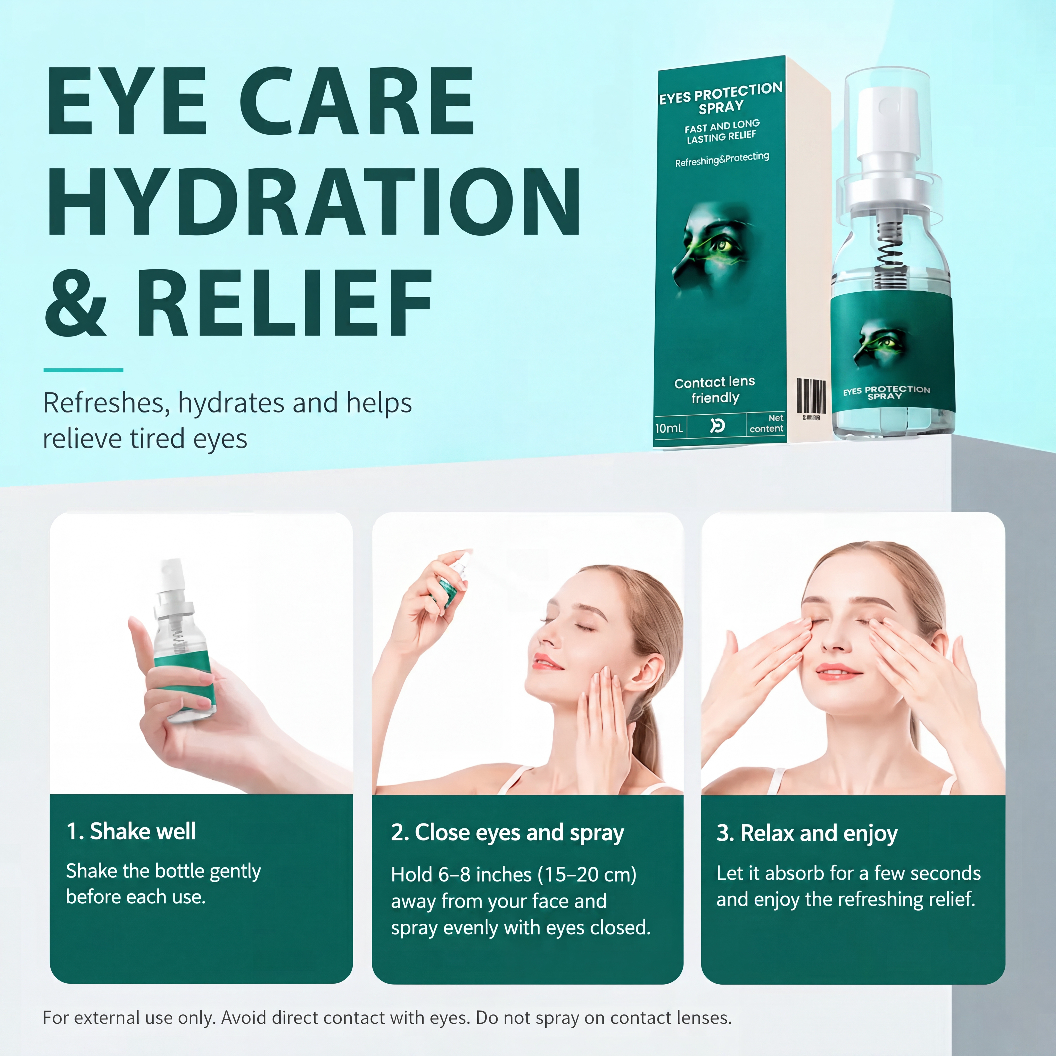 Lutein Eye Protection Spray for Tired Eyes, Refresh & Daily Comfort
