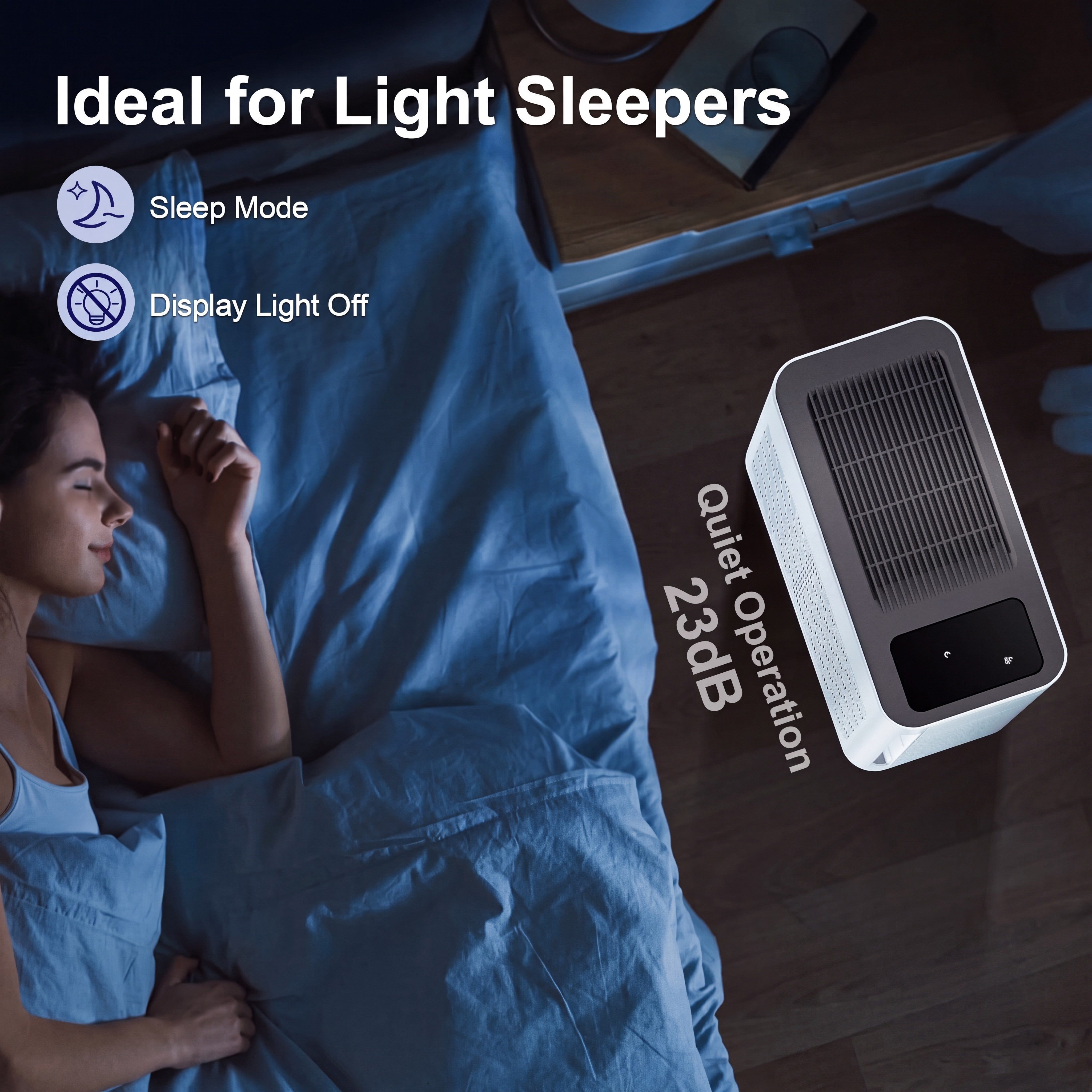 HEPA Air Purifier for Home Large Room 1295 sq ft, Timer, Air Quality Sensor