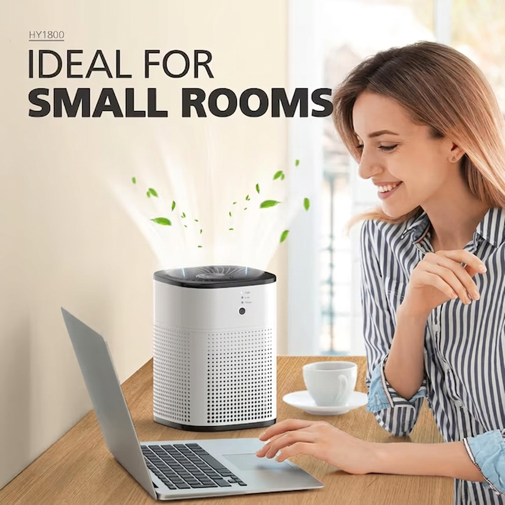 HEPA Air Purifier for Bedroom, 376 sq ft, Aromatherapy, Timer, 3 Speeds
