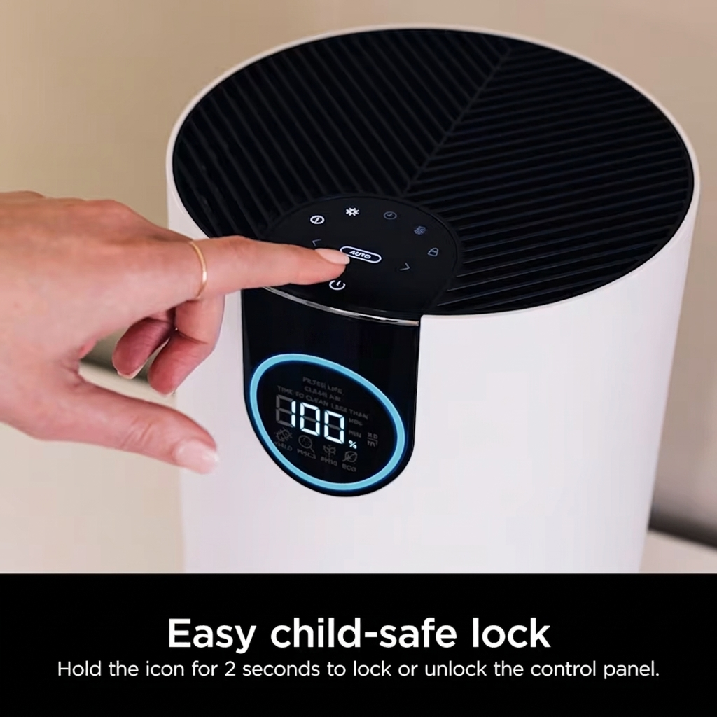 HEPA Air Purifier for Home 500 sq ft, Air Quality Display, Quiet, Dimmable