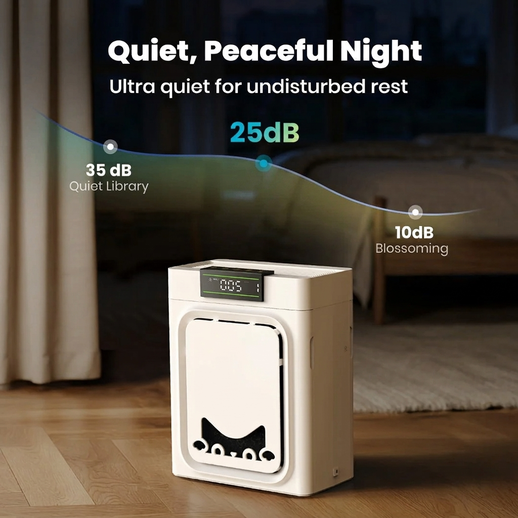 Air Purifier for Home with Pets, H13 HEPA, 2200 sq ft, 25dB, Auto Sensor