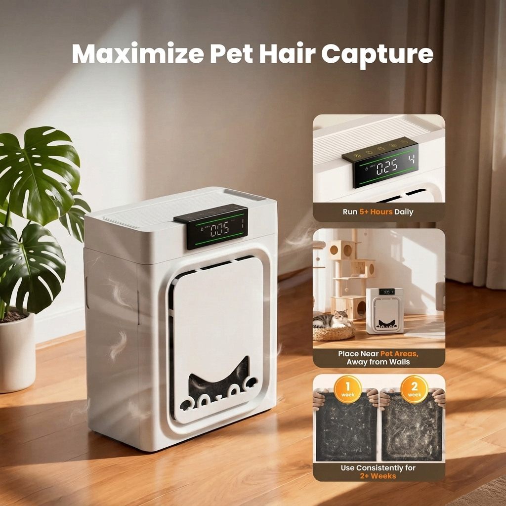 Air Purifier for Home with Pets, H13 HEPA, 2200 sq ft, 25dB, Auto Sensor