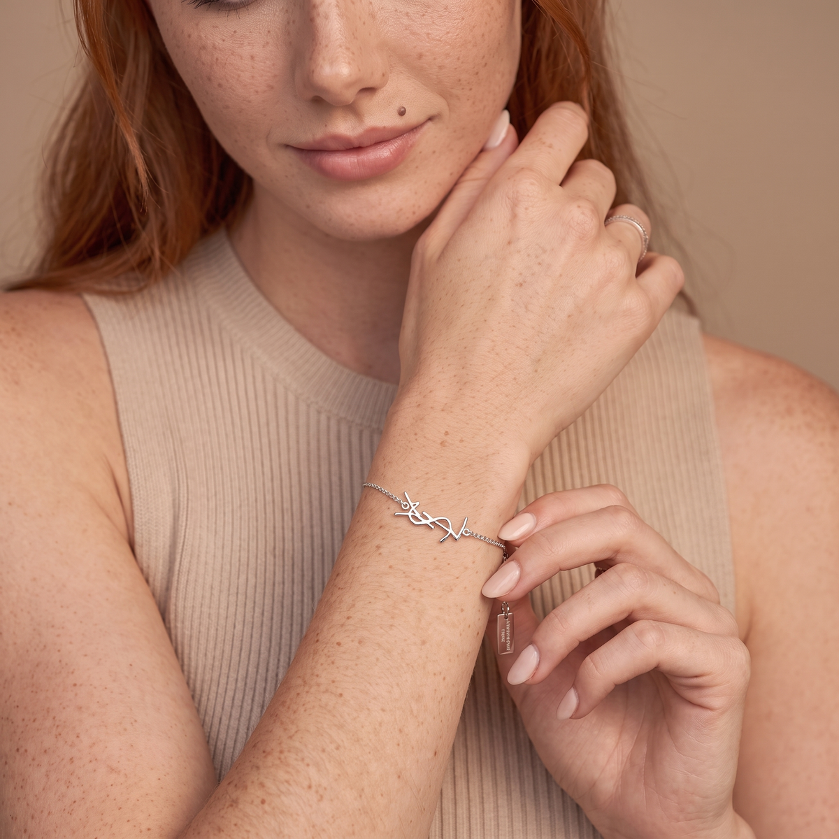Dainty SL Silver Chain Bracelet