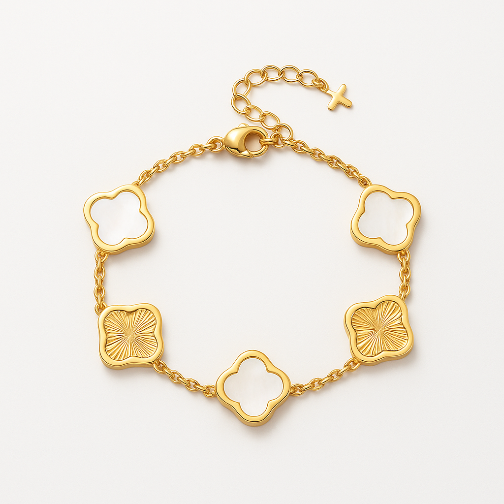 Bracelet trèfle en nacre