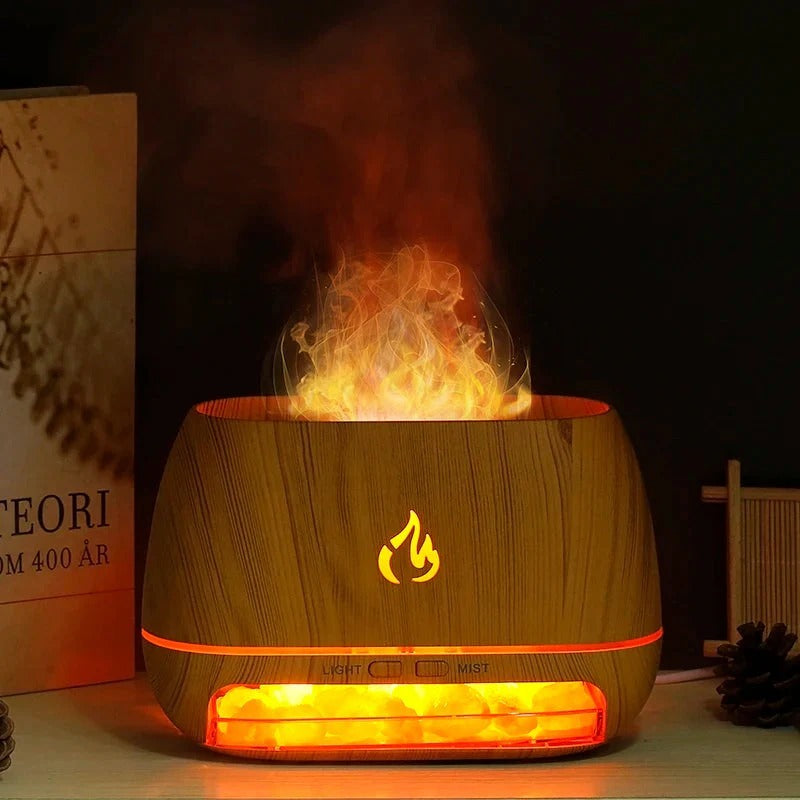Salt Lamp Night Light, Warm Amber Glow, USB-C Powered, BPA-Free