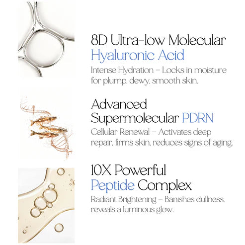 8D Hyaluronic Acid + PDRN Plump Serum for Hydration and Firmness