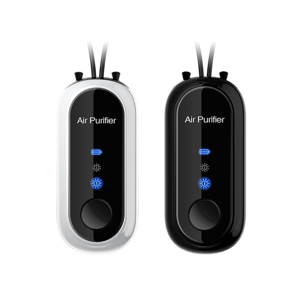 Wearable Air Purifier Necklace, Negative Ion, USB Rechargeable, 5dB Quiet