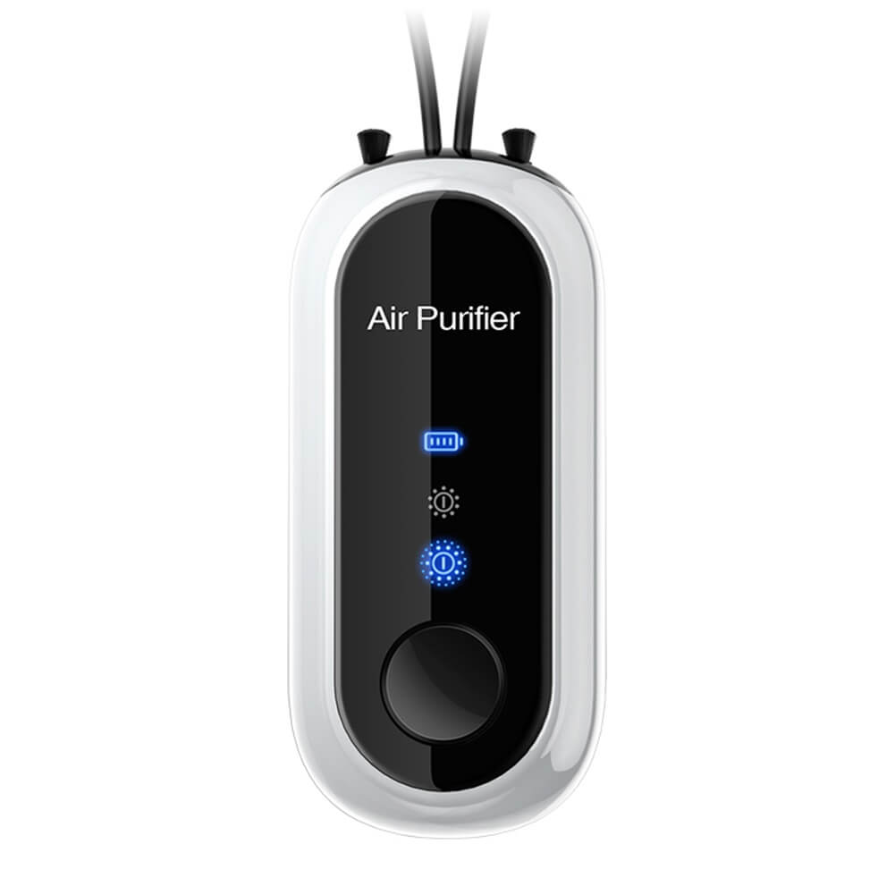 Wearable Air Purifier Necklace, Negative Ion, USB Rechargeable, 5dB Quiet