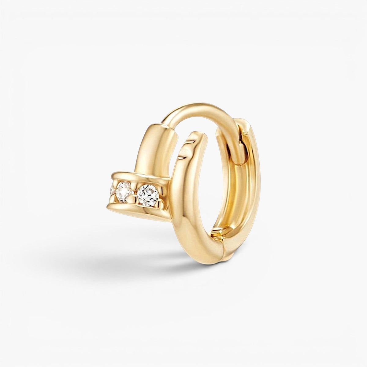 Sleek Nail Huggie Earrings