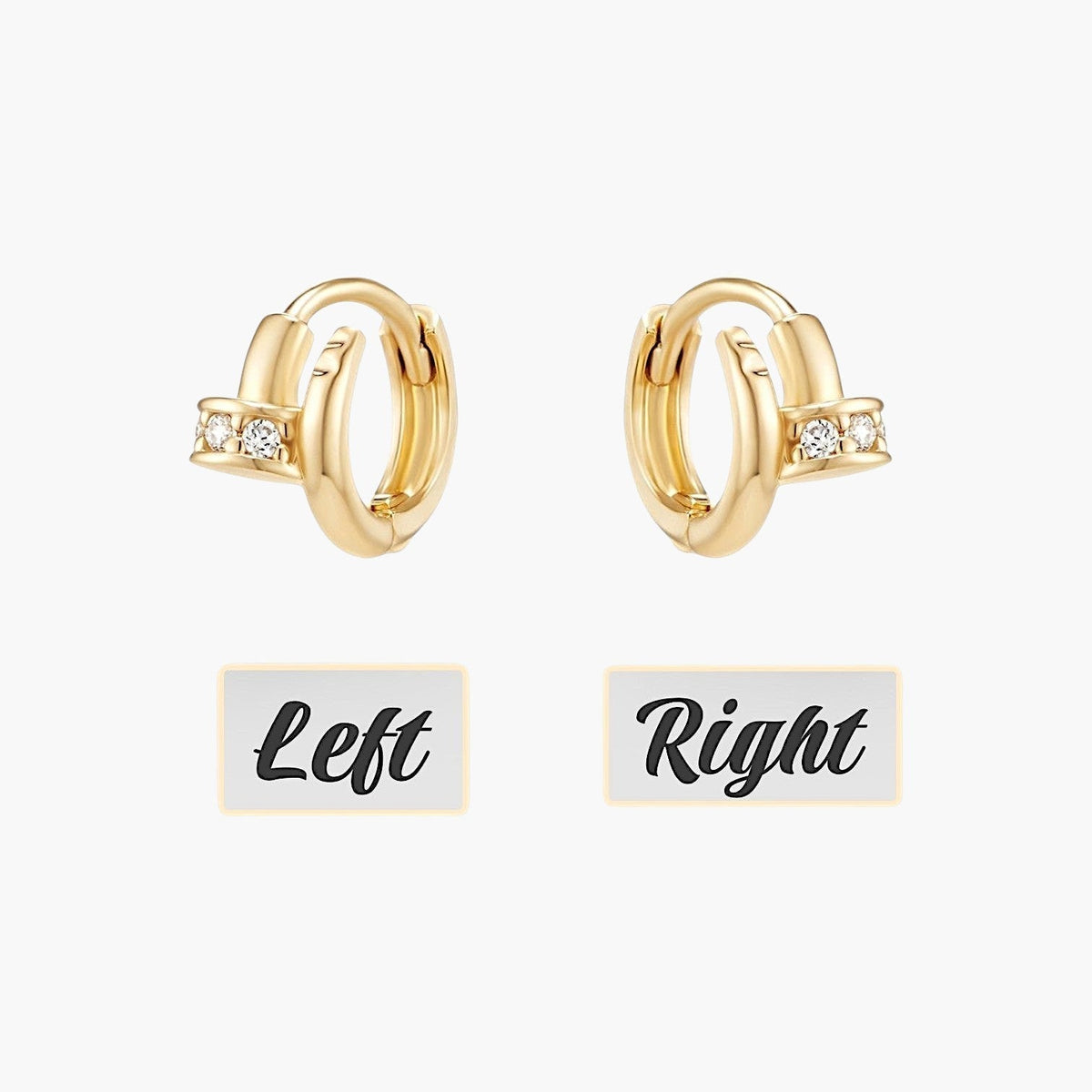 Pendientes de aro huggie de uñas elegantes