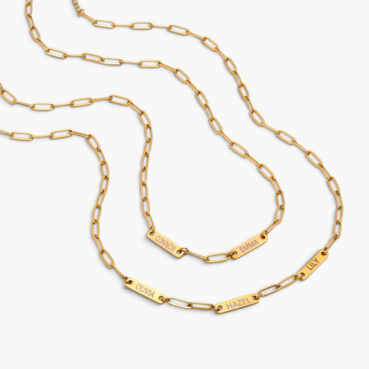 Personalized Name Paperclip Necklace