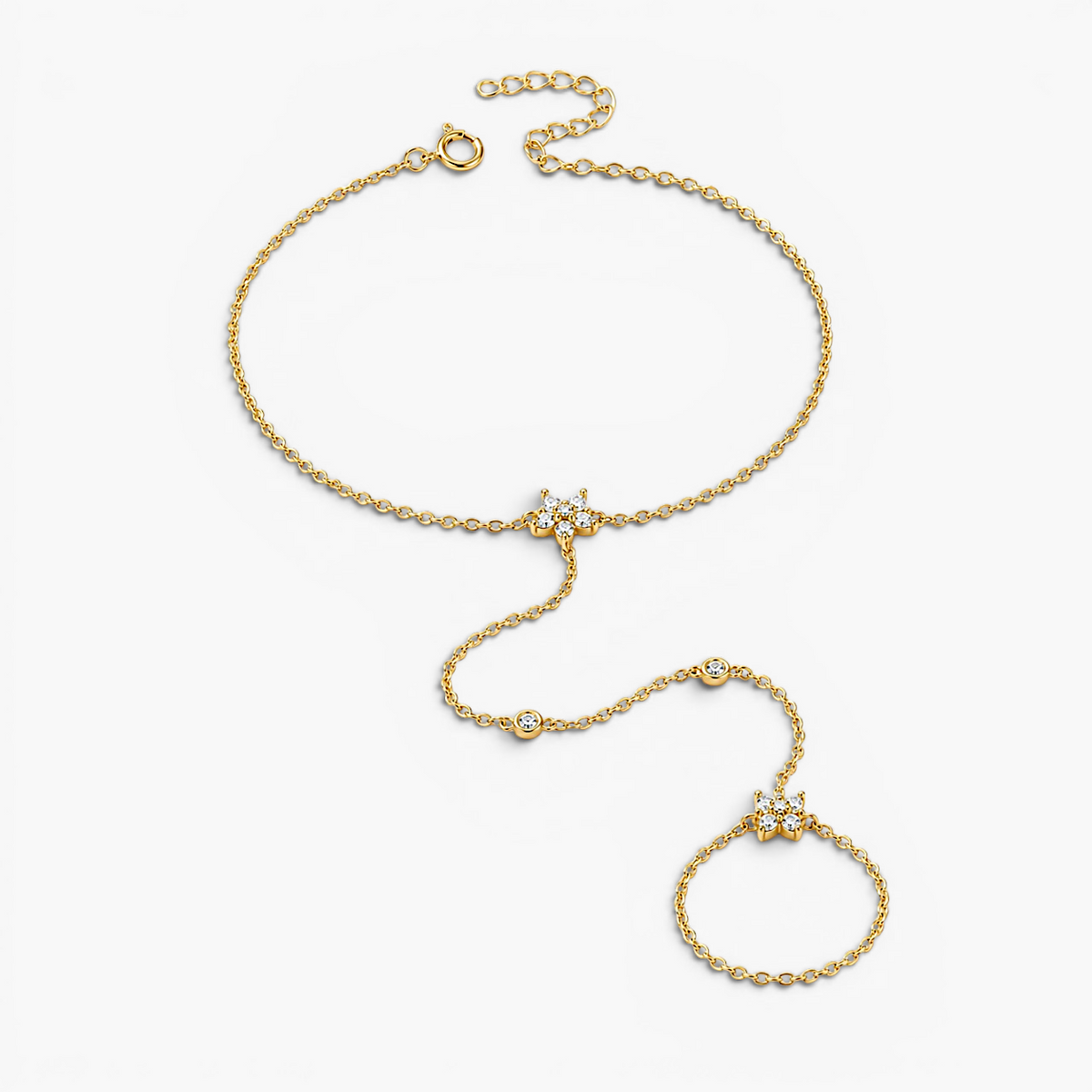 Bracelet fleur en cristal Aurora