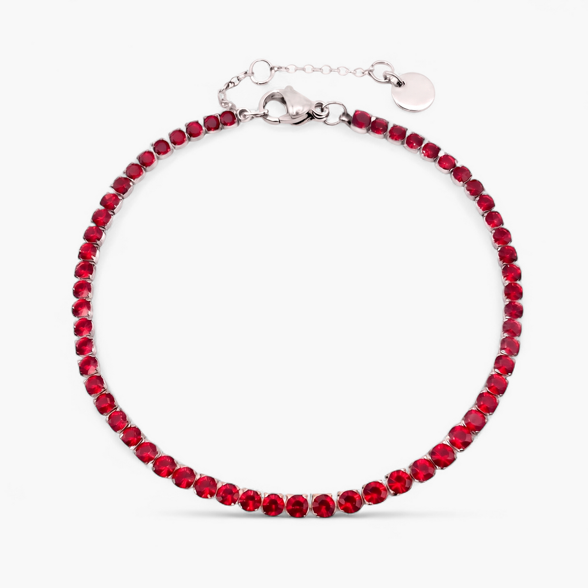 Silver Birthstone Tennis Bracelet - January