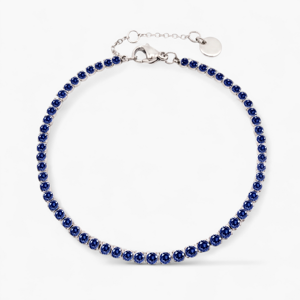 Silver Birthstone Tennis Bracelet - September