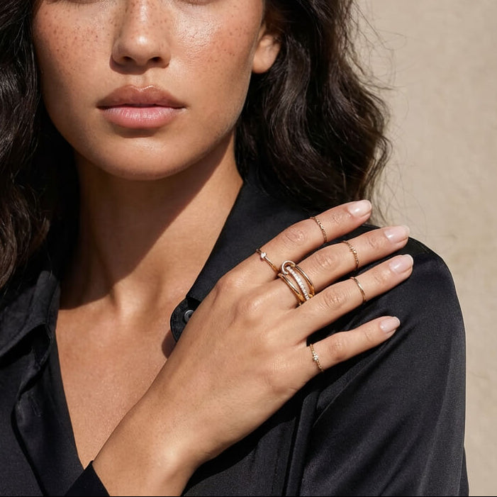 Bague empilable entrelacée Serelle