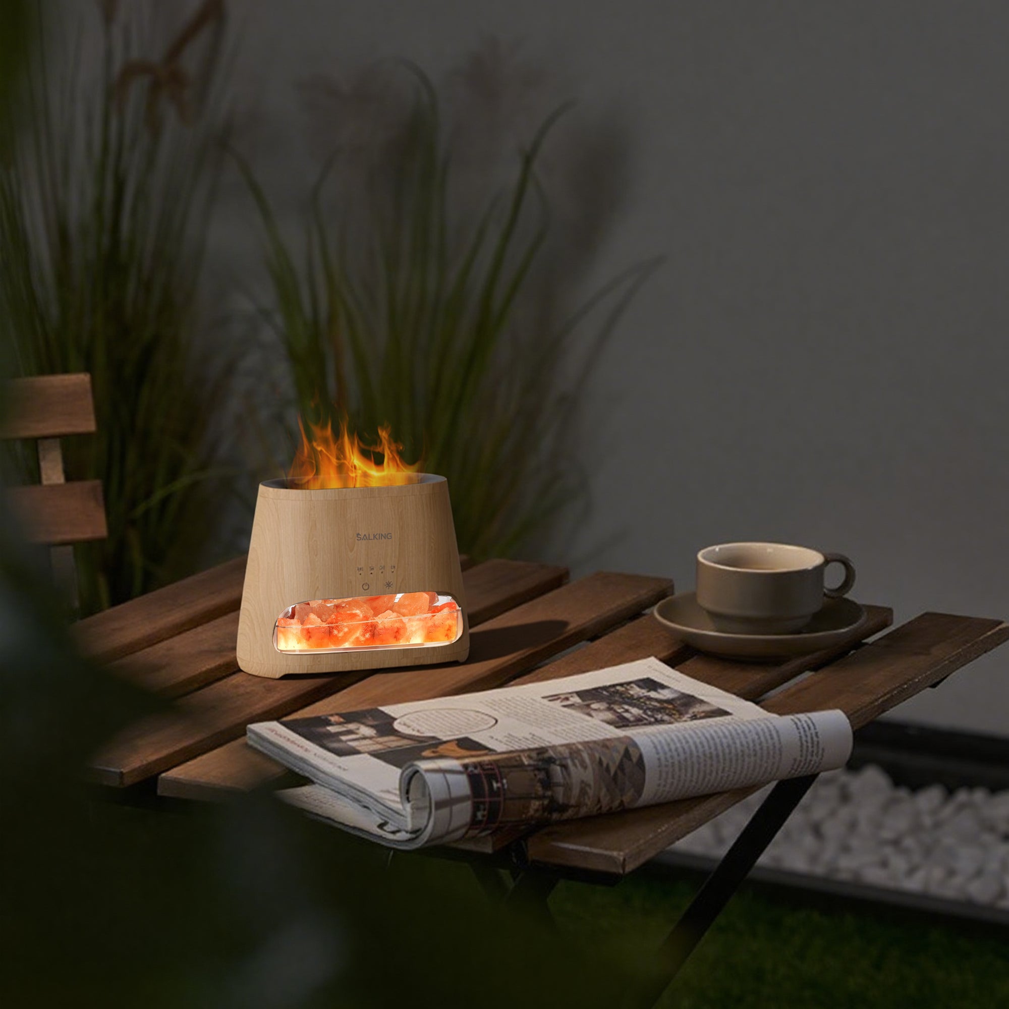 Essential Oil Diffuser & Humidifier, Himalayan Salt Lamp, Ultrasonic, Quiet