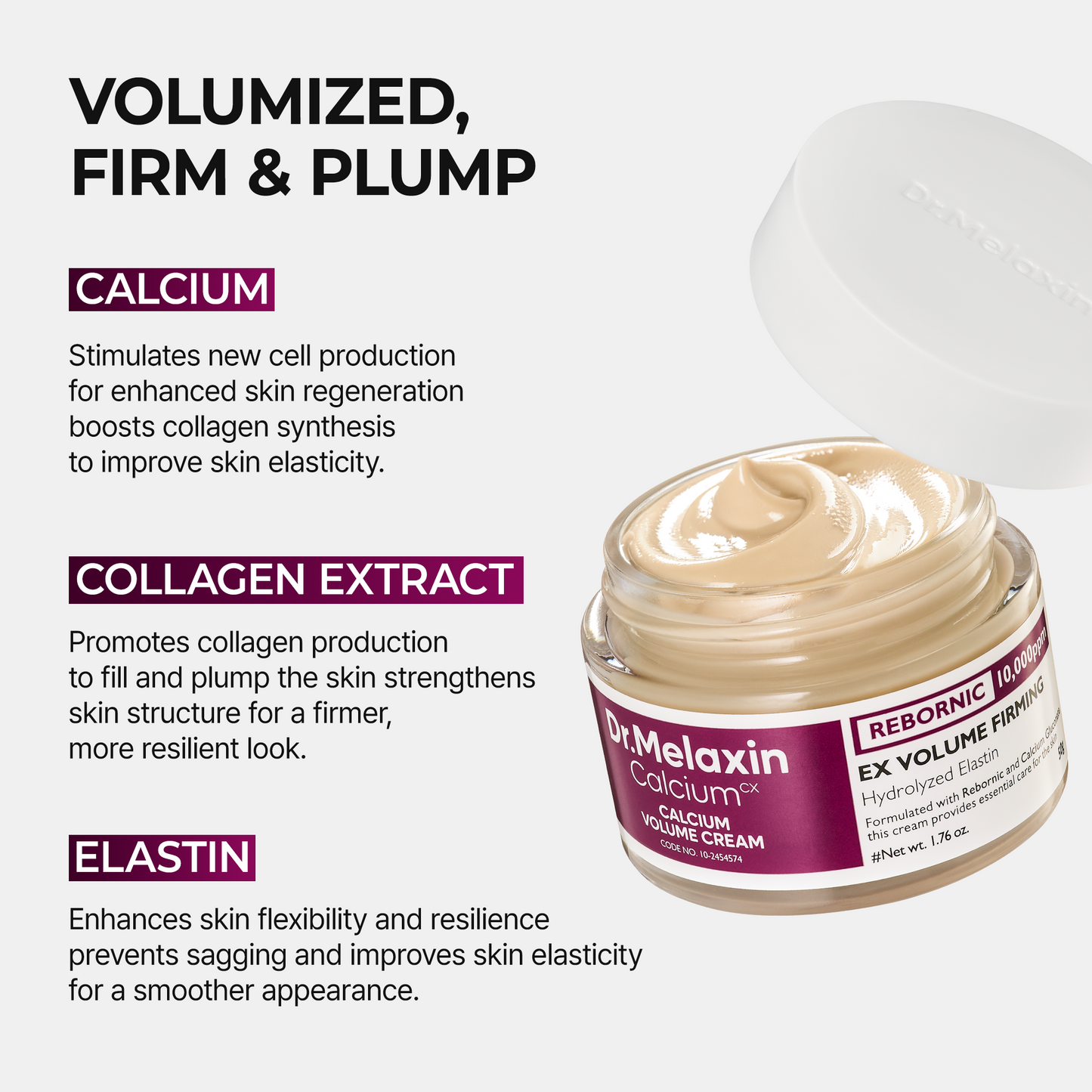 Dr Melaxin CEMENRETE Calcium Intense Cream for Dry Skin & Smooth Skin