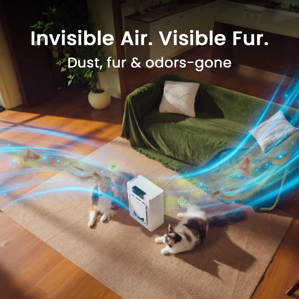 Air Purifier for Home with Pets, H13 HEPA, 2200 sq ft, 25dB, Auto Sensor
