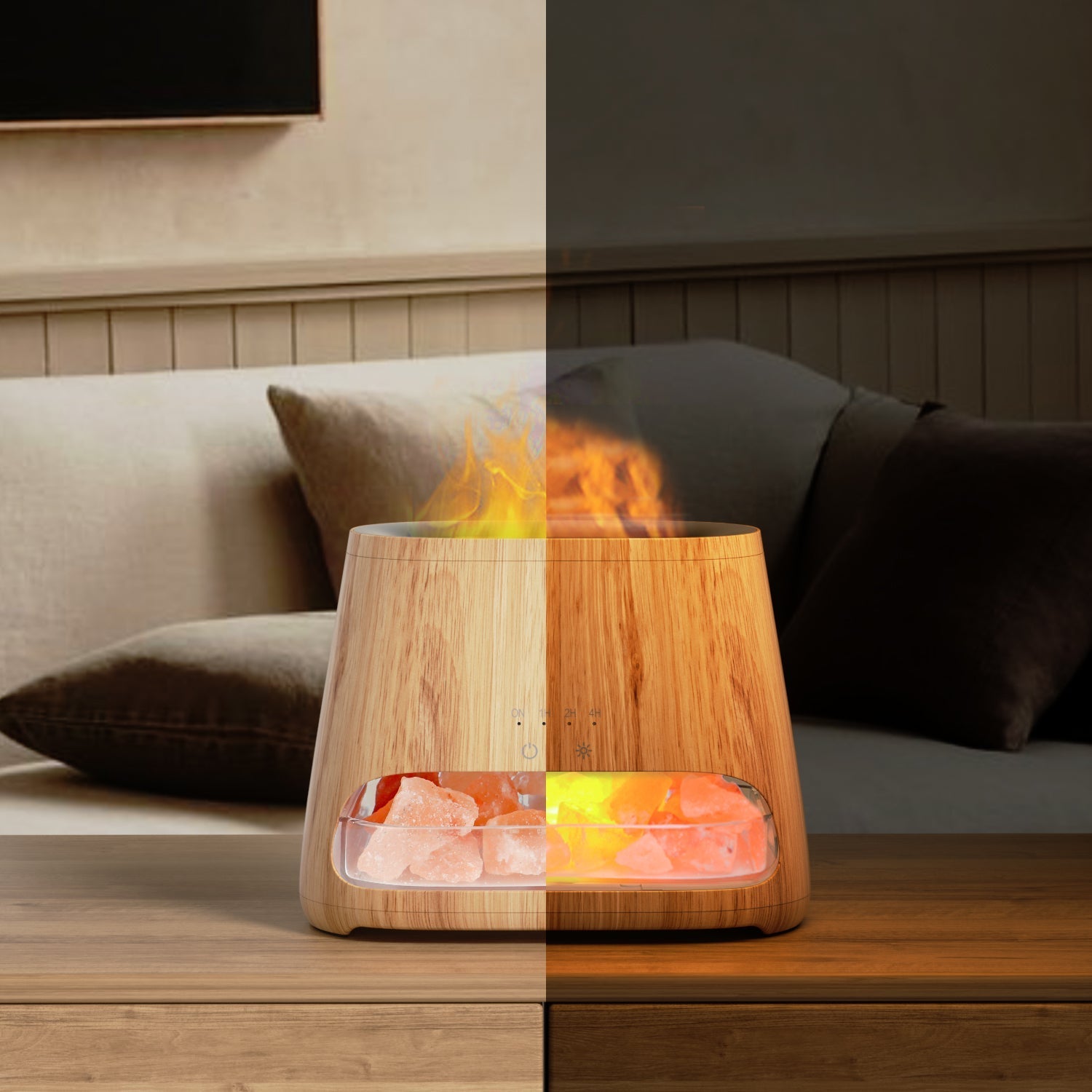 Essential Oil Diffuser & Humidifier, Himalayan Salt Lamp, Ultrasonic, Quiet