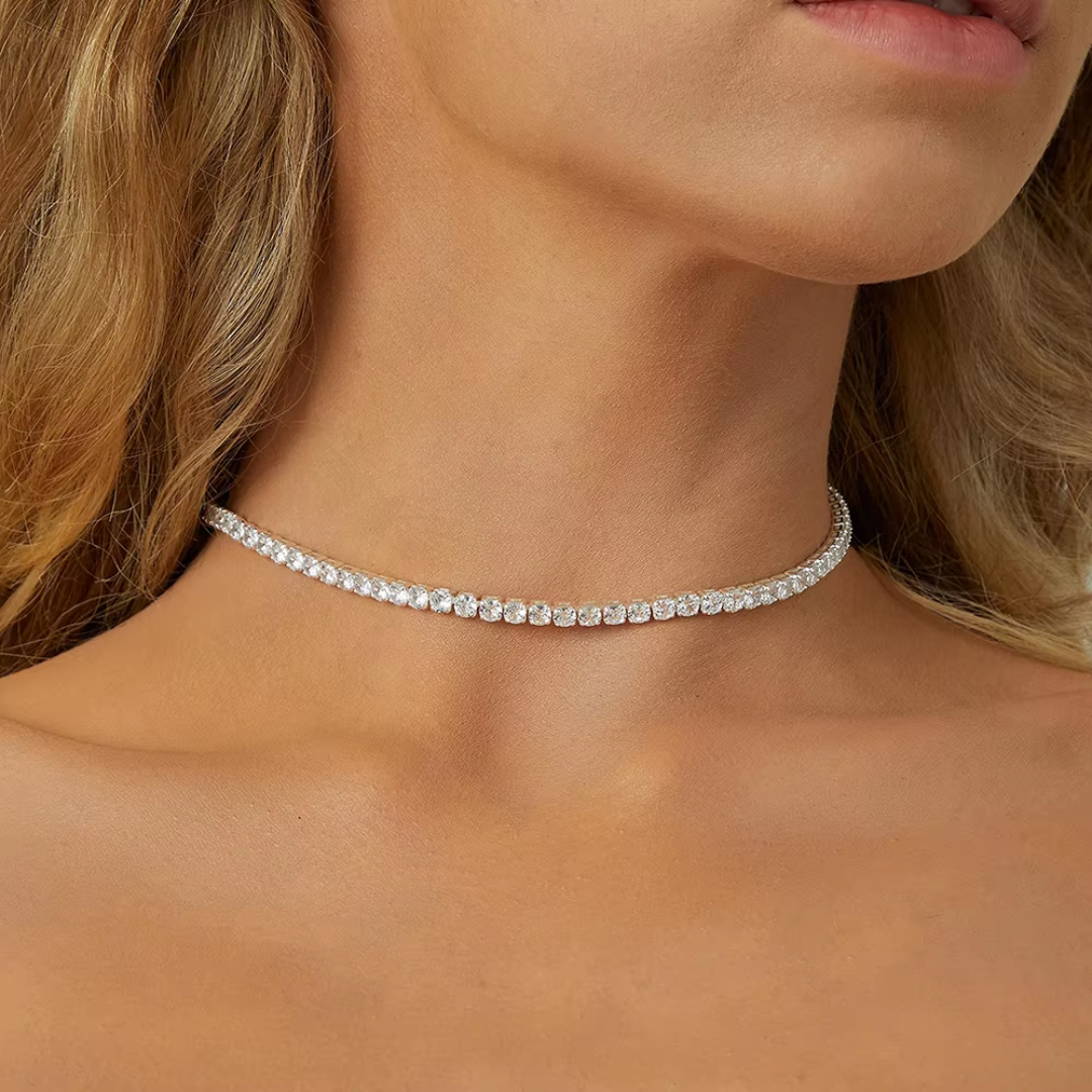 Refined Adjustable Tennis Necklace