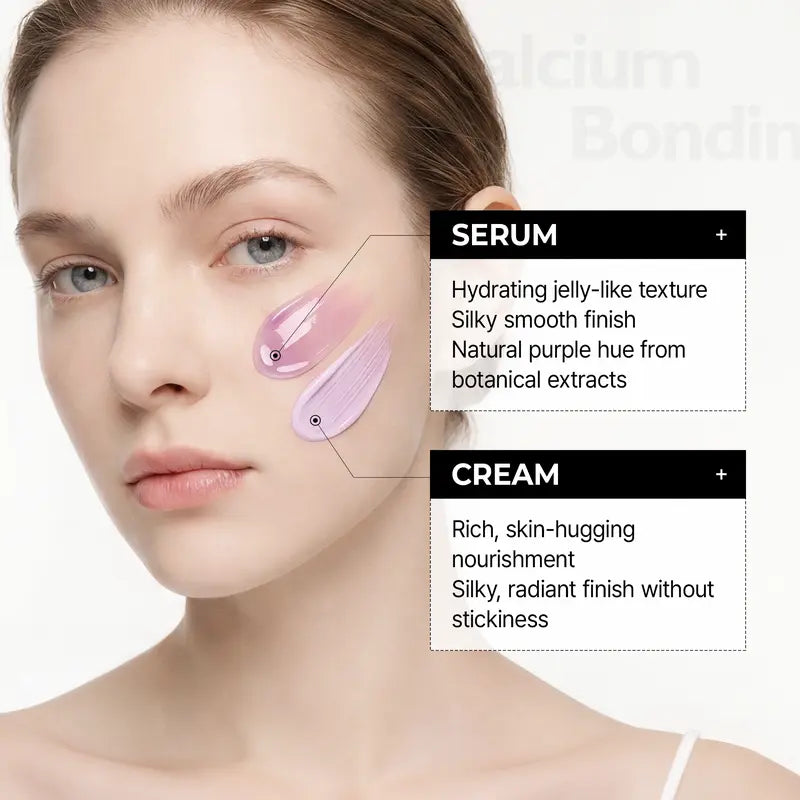 Calcium Bonding Serum & Cream Duo with Collagen for Firming & Skin Elasticity