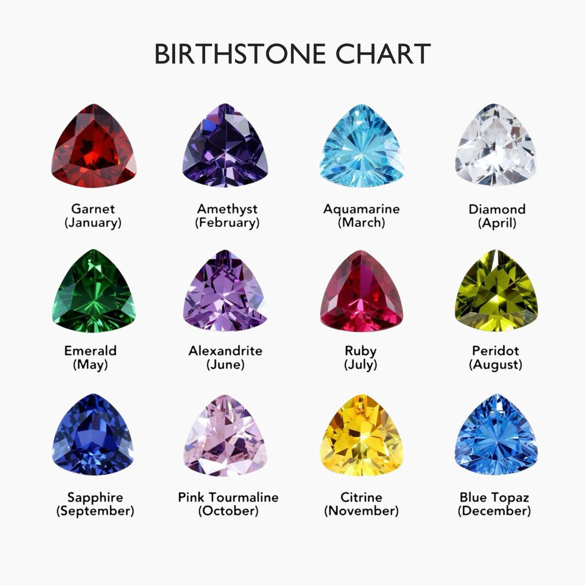 Cursive Initial Birthstone Necklace