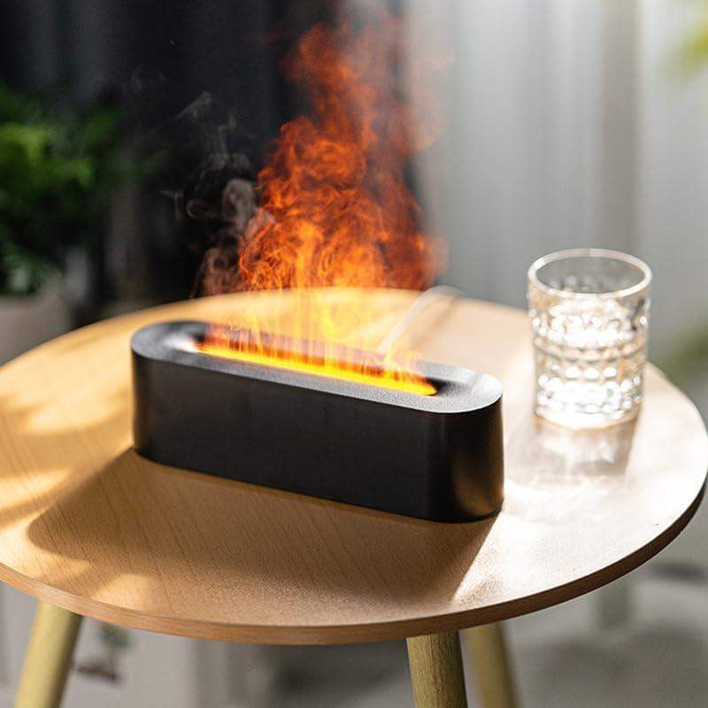 Flame Essential Oil Diffuser & Humidifier, 150ml, 7 LED Colors, Remote