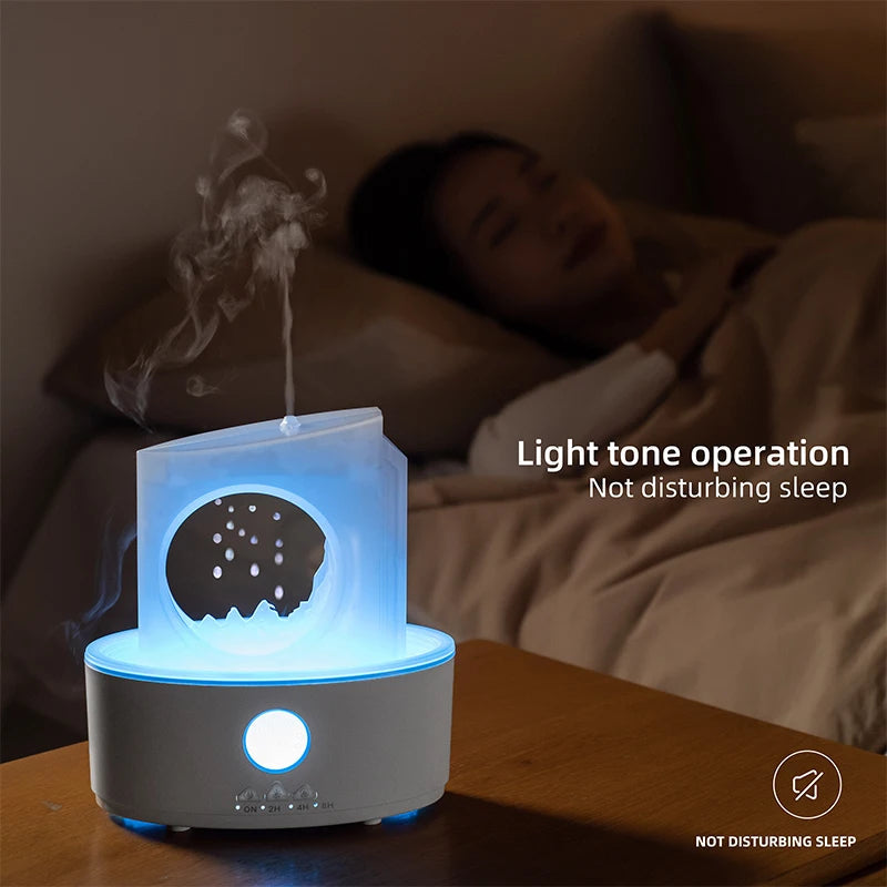 Rain Cloud Essential Oil Diffuser & Humidifier, 180ml, Remote, LED, Timer
