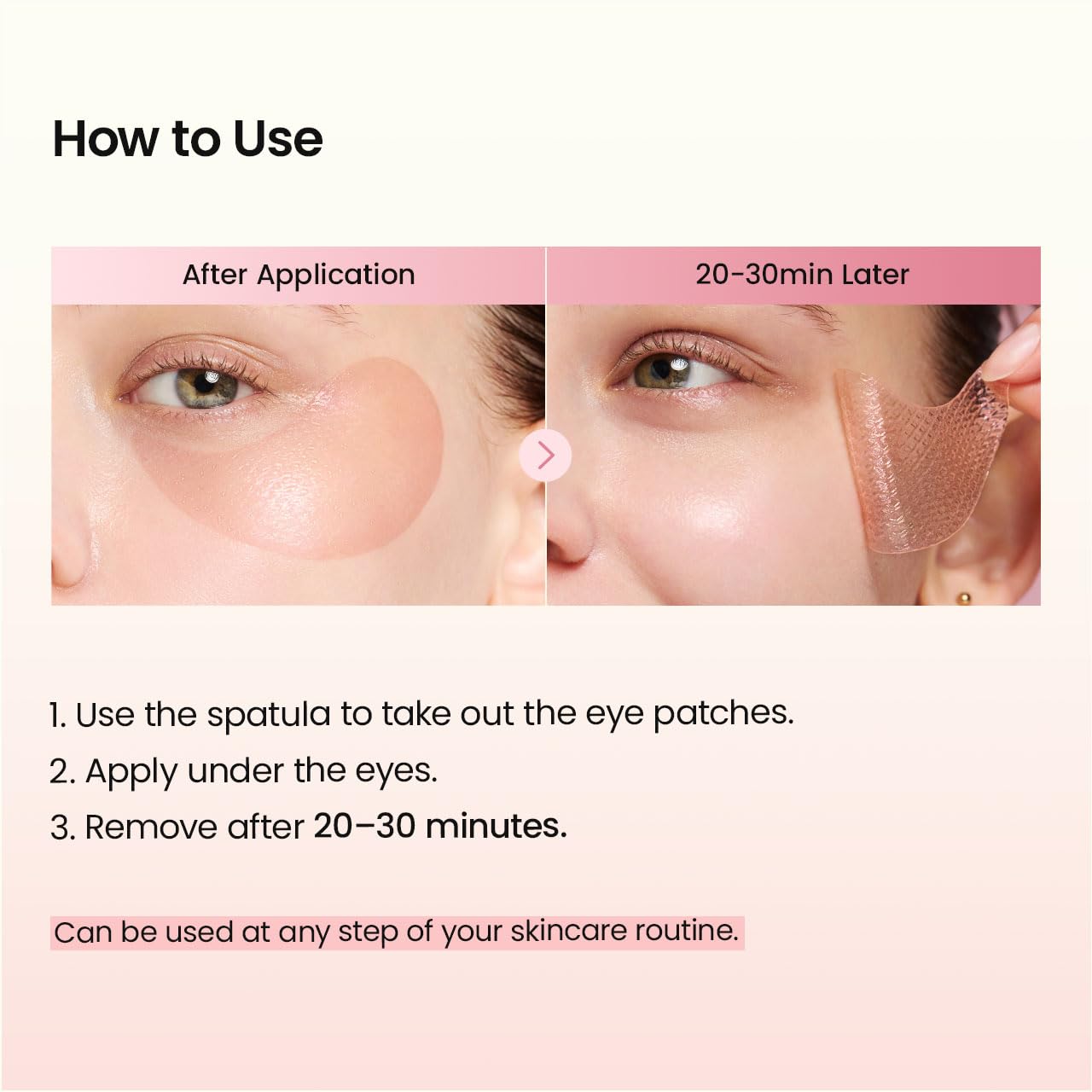 Collagen Peptide Eye Patches with Caffeine for Under Eye Bags and Puffiness