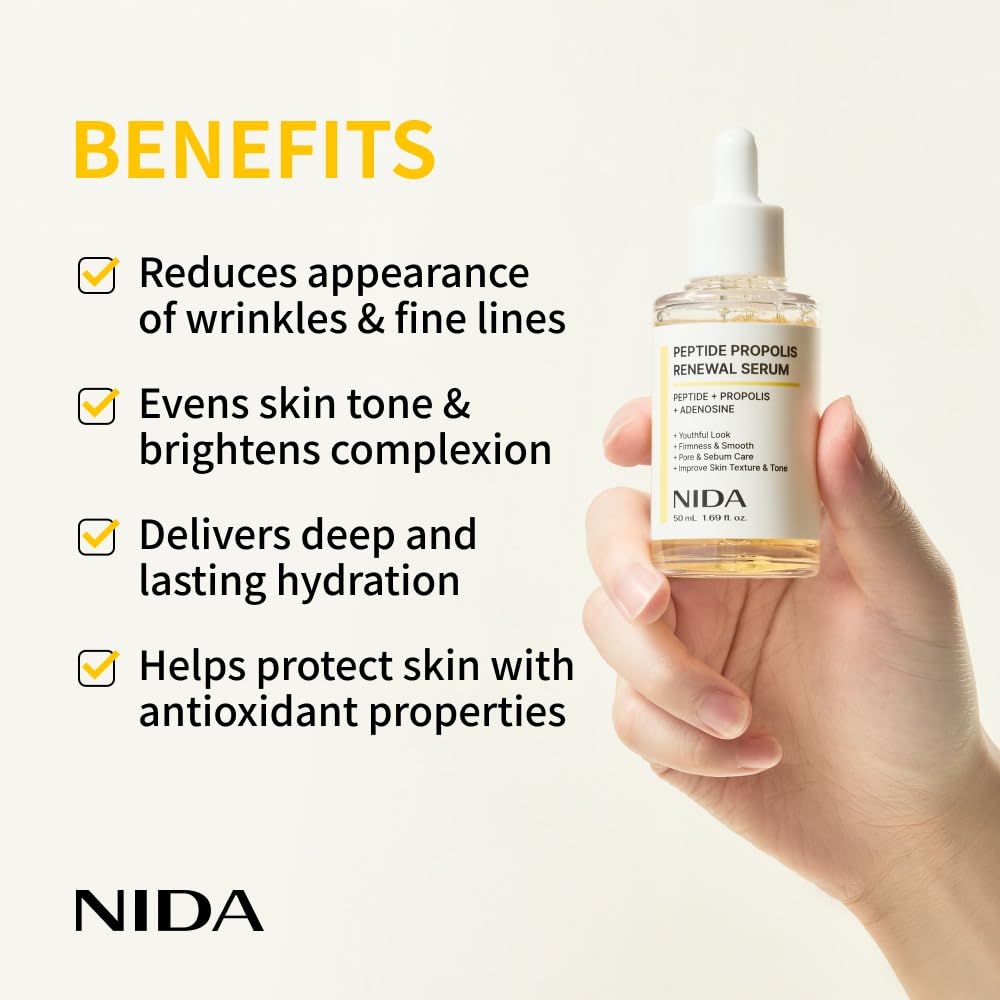 NIDA Peptide Propolis Renewal Serum for Fine Lines, Firming & Pores