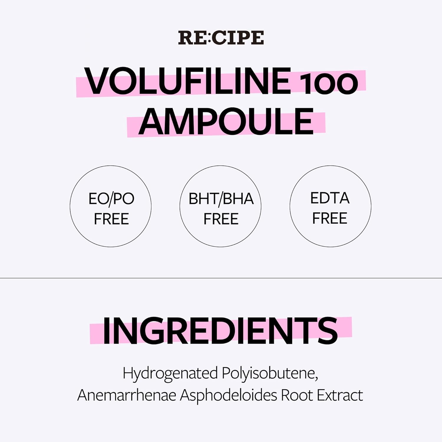 Pure Volufiline Serum Ampoule Korean Skincare for Wrinkles and Elasticity