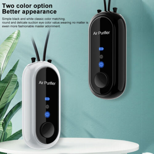 Wearable Air Purifier Necklace, Negative Ion, USB Rechargeable, 5dB Quiet