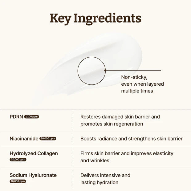Advanced PDRN Rejuvenating Cream Korean Skincare with Collagen for Elasticity and Wrinkles